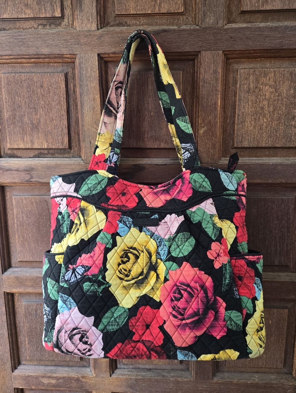 Vera Bradley Havana Rose Large Glenna Pleated Totw